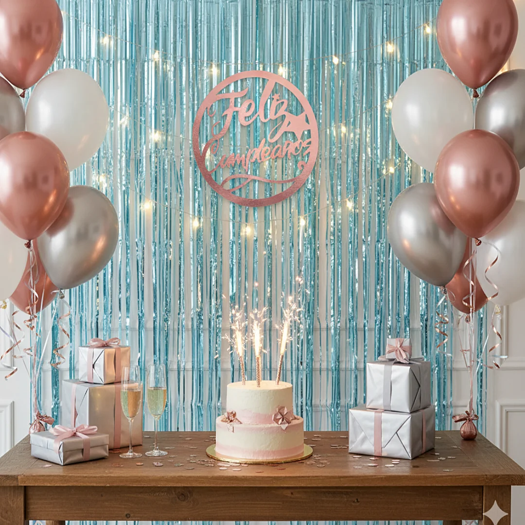 Compra Topper para Pared Feliz Cumplaños Oro Rosa en Partymax. Bogotá. Imagen #2.