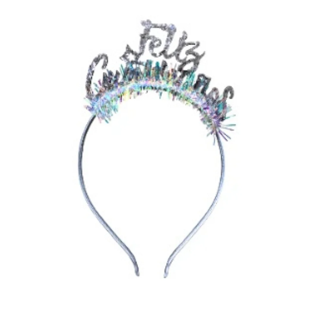 Compra Diadema Feliz Cumpleaños Plateada en Partymax. Bogotá. Imagen #1.