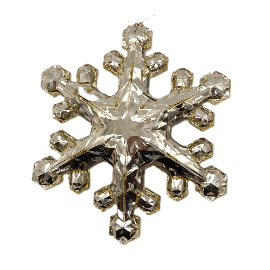 Compra Adorno Navideño Copo de Nieve Dorado en Partymax. Bogotá. Imagen #1.