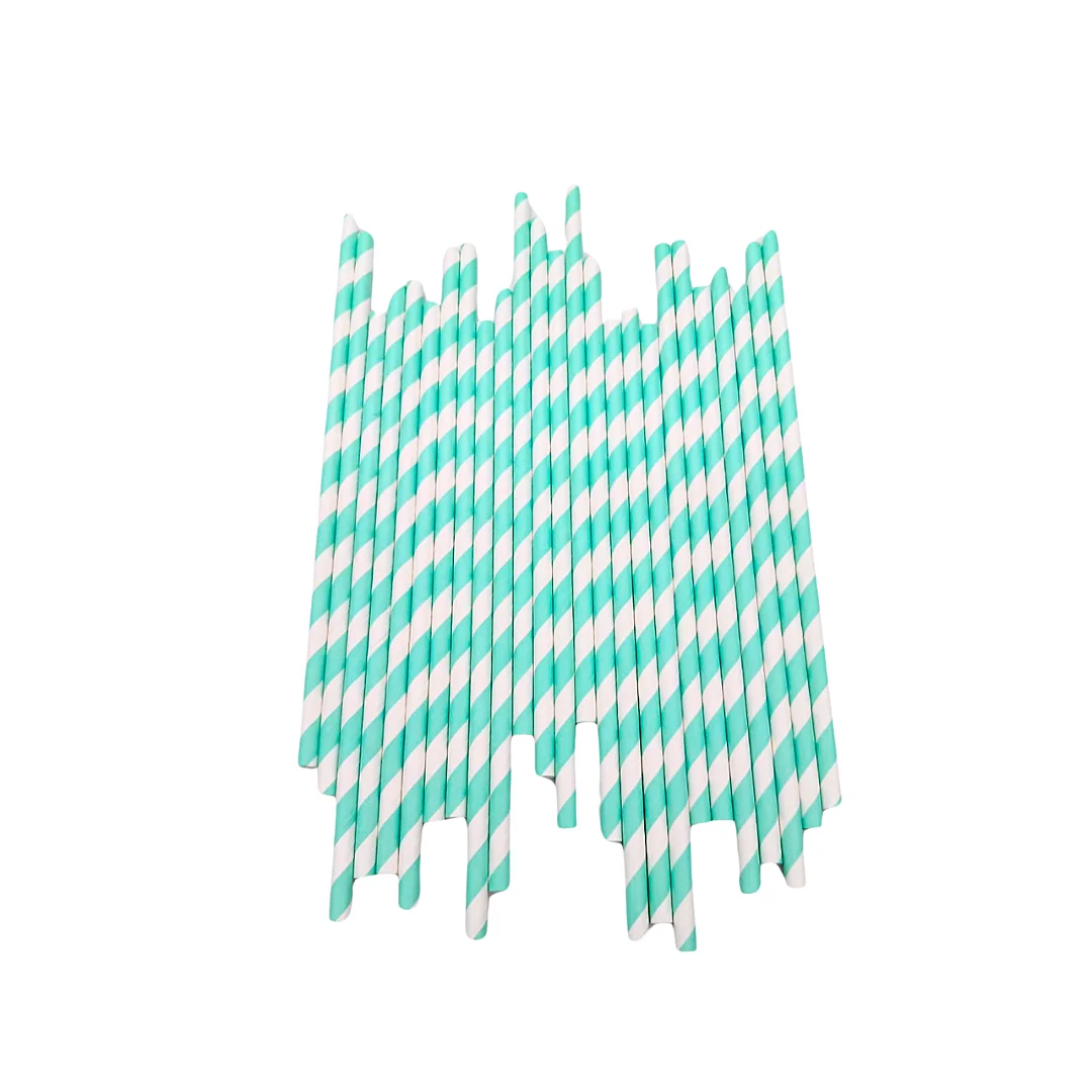 Compra Pitillo de Papel Rayas Azul Celeste * 25 Unidades en Partymax. Bogotá. Imagen #1.