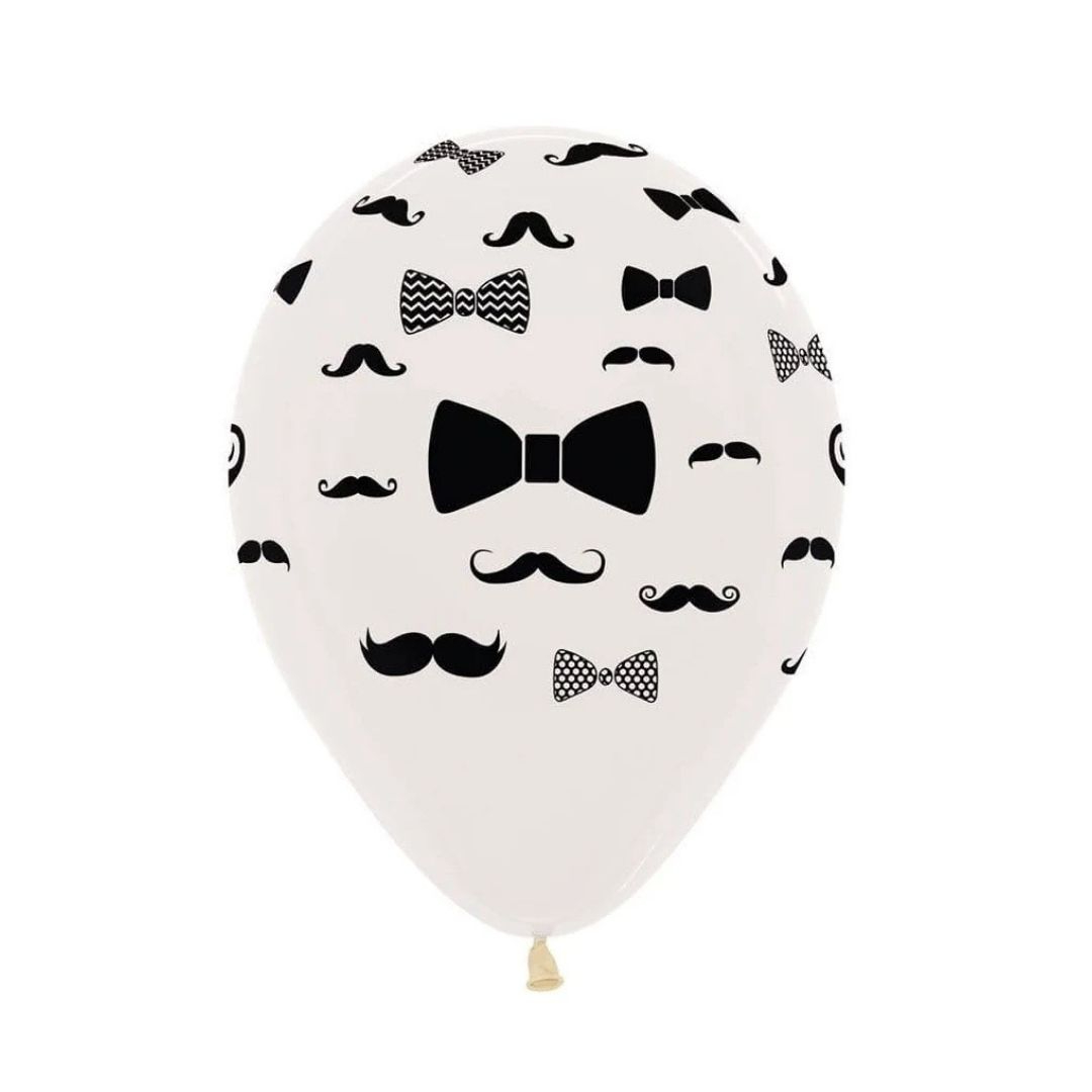 Compra Globo R-12 Bigotes Y Corbatines *12 Unidades en Partymax. Bogotá. Imagen #1.