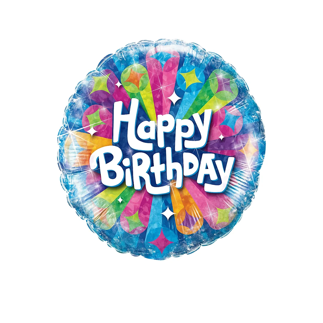 Compra Globo Metalizado Happy Birthday Destellos en Partymax. Bogotá. Imagen #1.