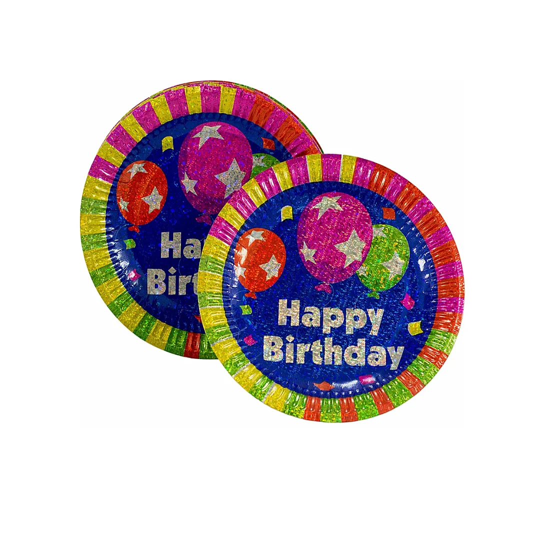 Compra Plato 7" Happy Birthday Holográfico *10 Unidades en Partymax. Bogotá. Imagen #1.