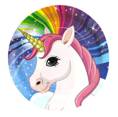 Compra Plato Redondo 6" Unicornio *10 Unidades en Partymax. Bogotá. Imagen #1.