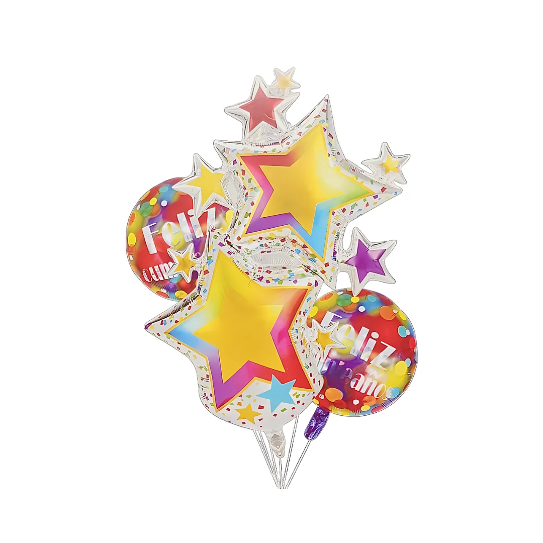 Compra Bouquet Feliz Cumpleaños Estrella Grande *4 Piezas en Partymax. Bogotá. Imagen #1.