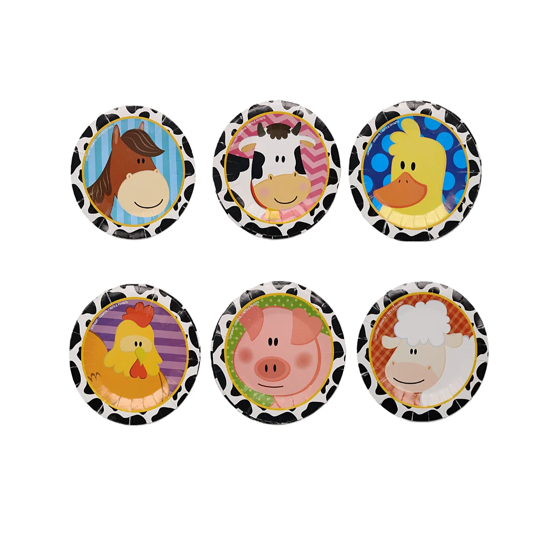 Compra Plato Redondo 7" Animalitos Granja Surtido *10 Unidades en Partymax. Bogotá. Imagen #1.