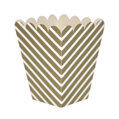 Compra Crispetera Rayas Dorado/Blanco *6 Unidades en Partymax. Bogotá. Imagen #1.