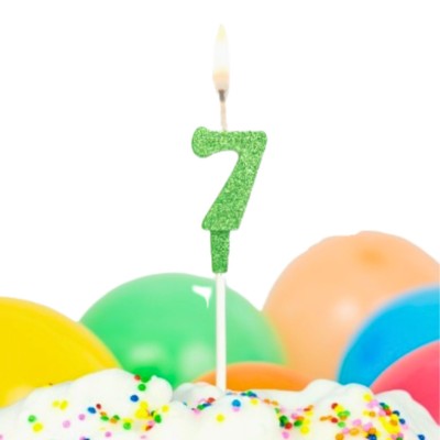 Compra aquí Vela Brillante Palo Largo Número 7 #1