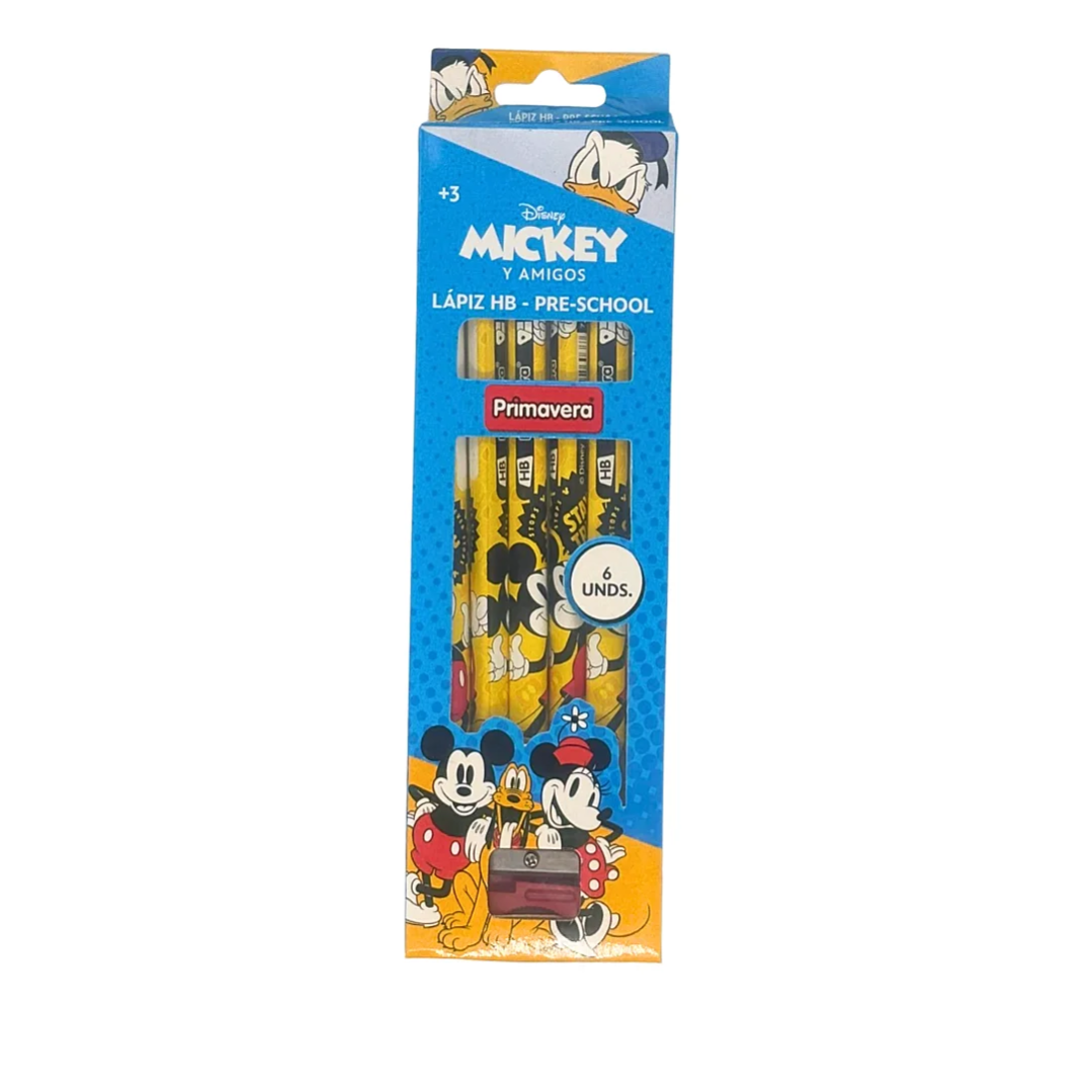 Compra Set Lapiz Hb Mickey Amarillo *6 Unidades + Tajalapiz en Partymax. Bogotá. Imagen #1.