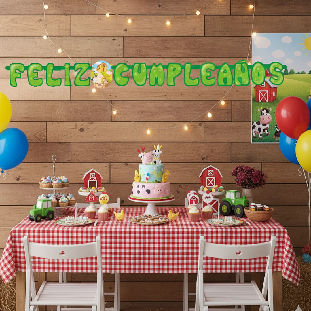 Compra Guirnalda Feliz Cumpleaños Granja *4 Metros en Partymax. Bogotá. Imagen #2.