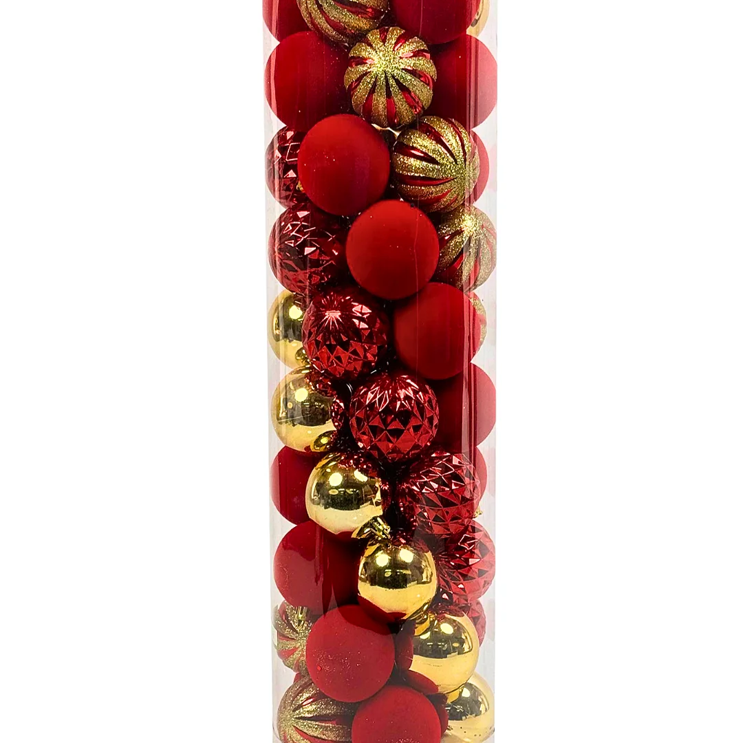 Compra Juego de Bolas Rojo-Dorado *50Piezas en Partymax. Bogotá. Imagen #2.