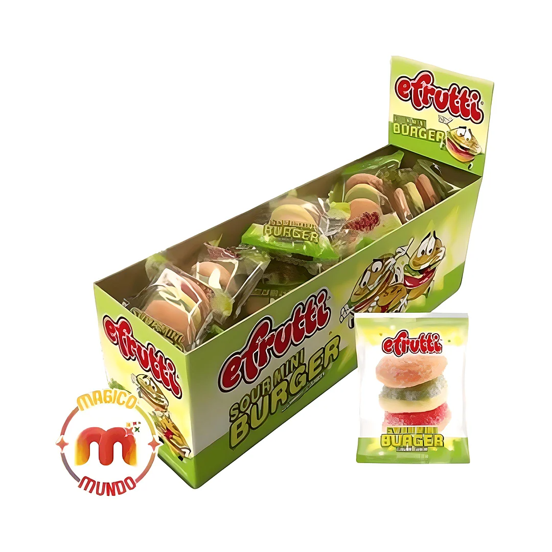 Compra Goma Efrutti Mini Burger Sour Display *30 Unidades en Partymax. Bogotá. Imagen #1.