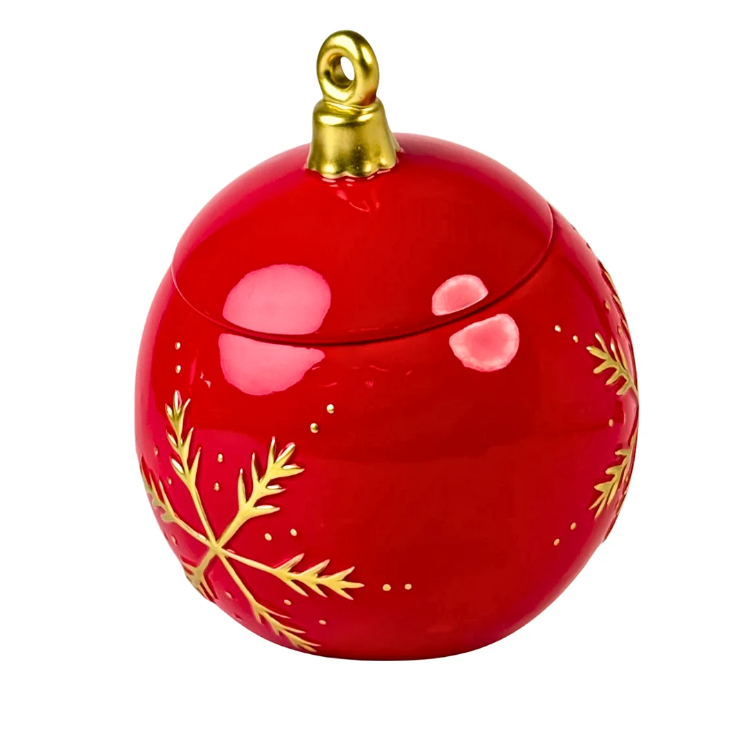 Compra Envase Con Tapa Bola de Navidad Rojo en Partymax. Bogotá. Imagen #2.