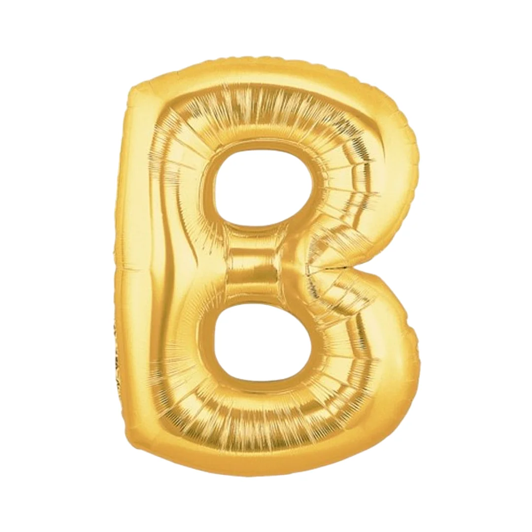 Compra aquí Globo Metalizado de 40Cms Letra B Dorado #1