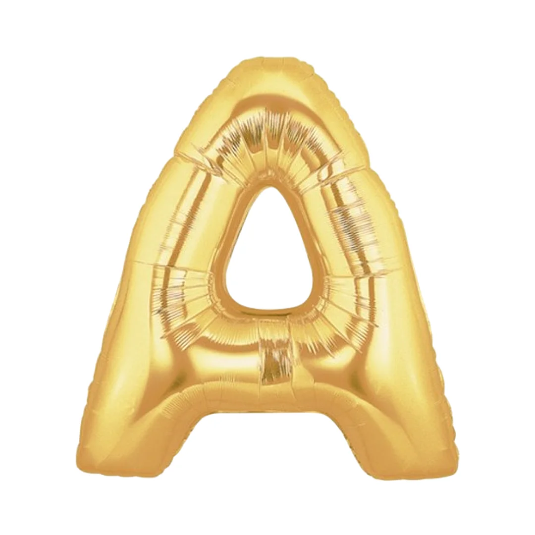 Compra aquí Globo Metalizado de 40Cms Letra A Dorado #1