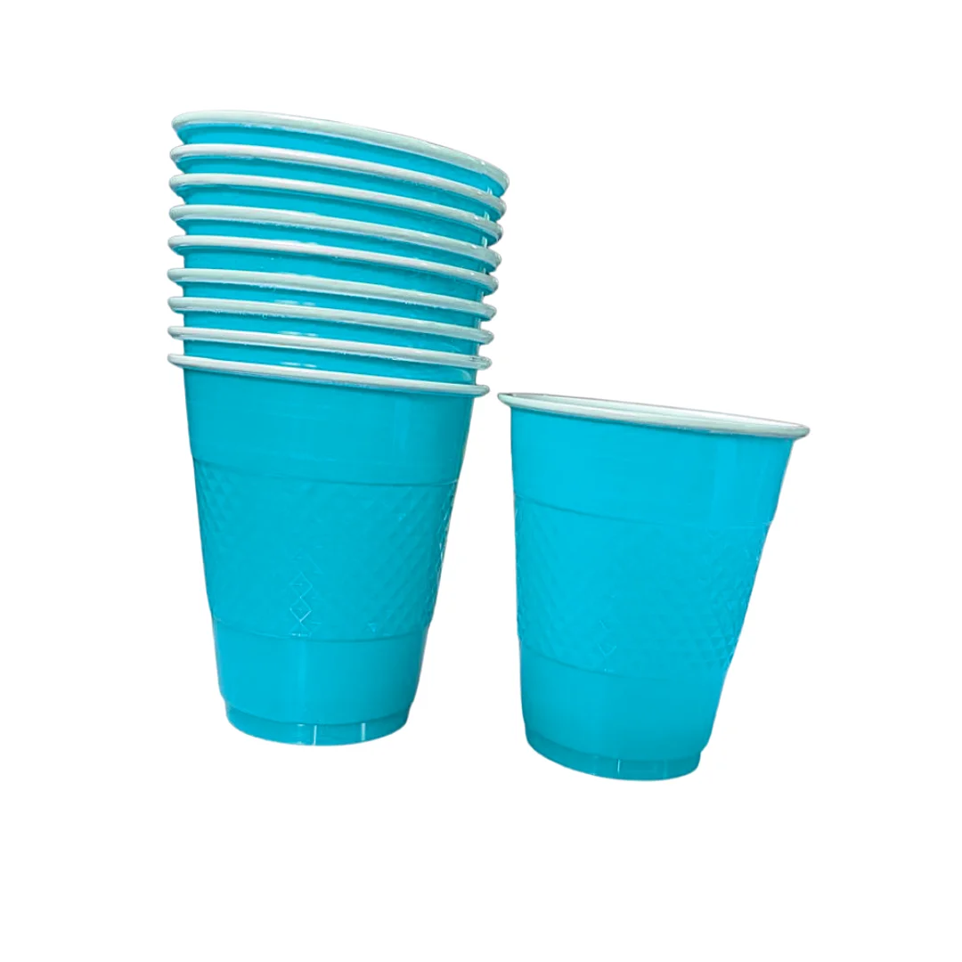Compra aquí Vaso 9 Onzas Unicolor Azul Celeste * 10 Unidades #1