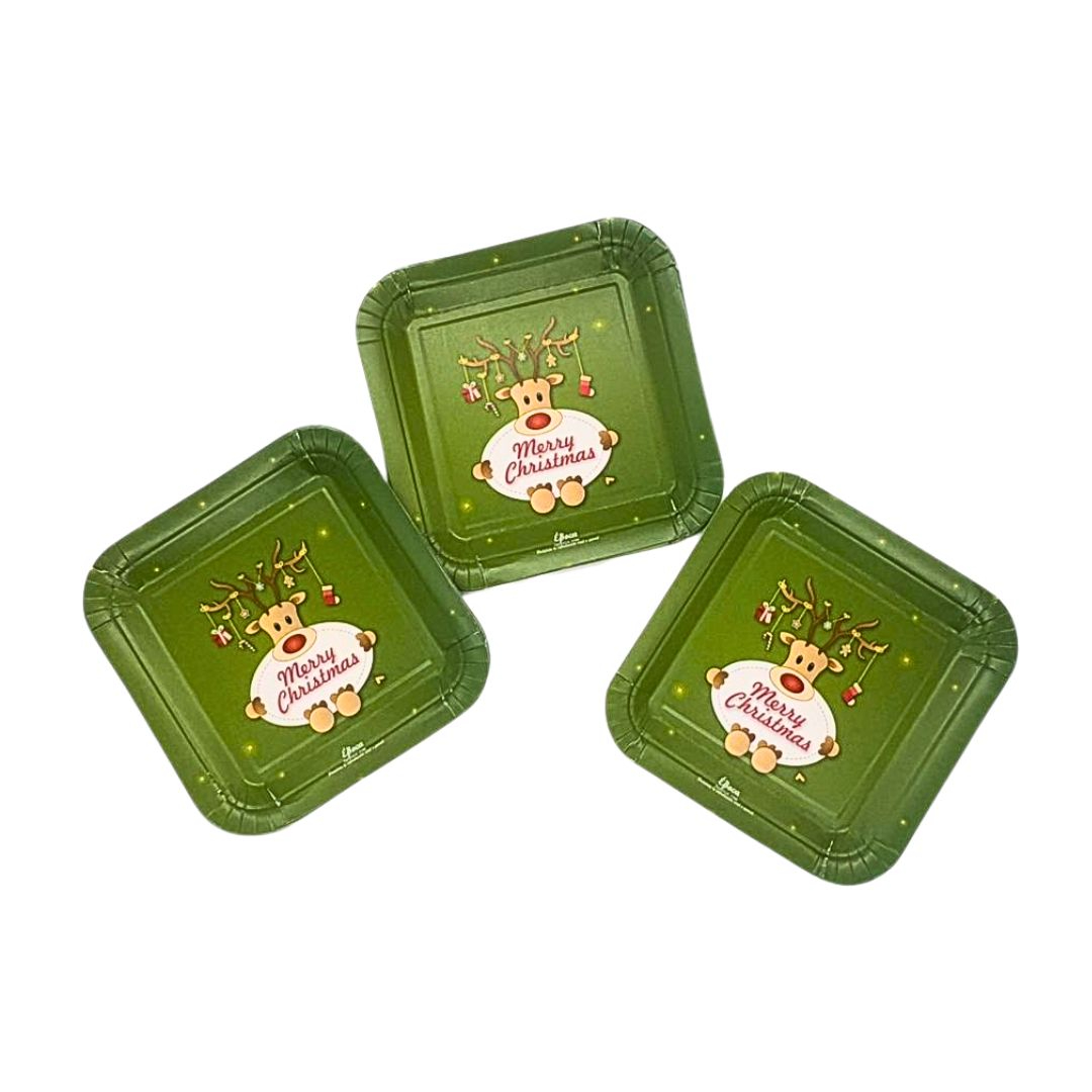 Compra Plato Hexagonal Reno Verde*12 Unidades en Partymax. Bogotá. Imagen #2.