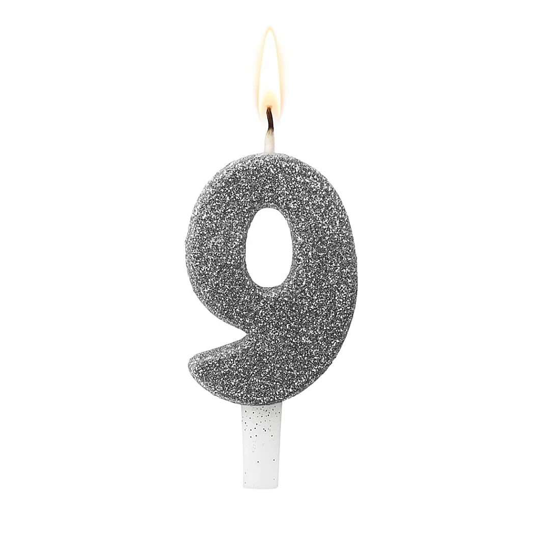 Compra Vela Plateada Número 9 en Partymax. Bogotá. Imagen #1.