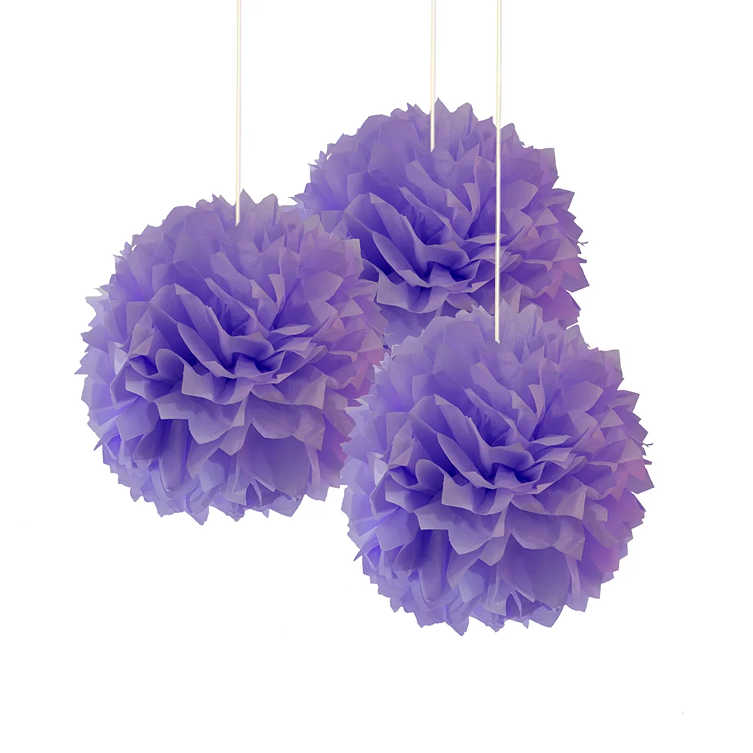 Compra Pompom Decorativo Lila *3 Unidades en Partymax. Bogotá. Imagen #1.