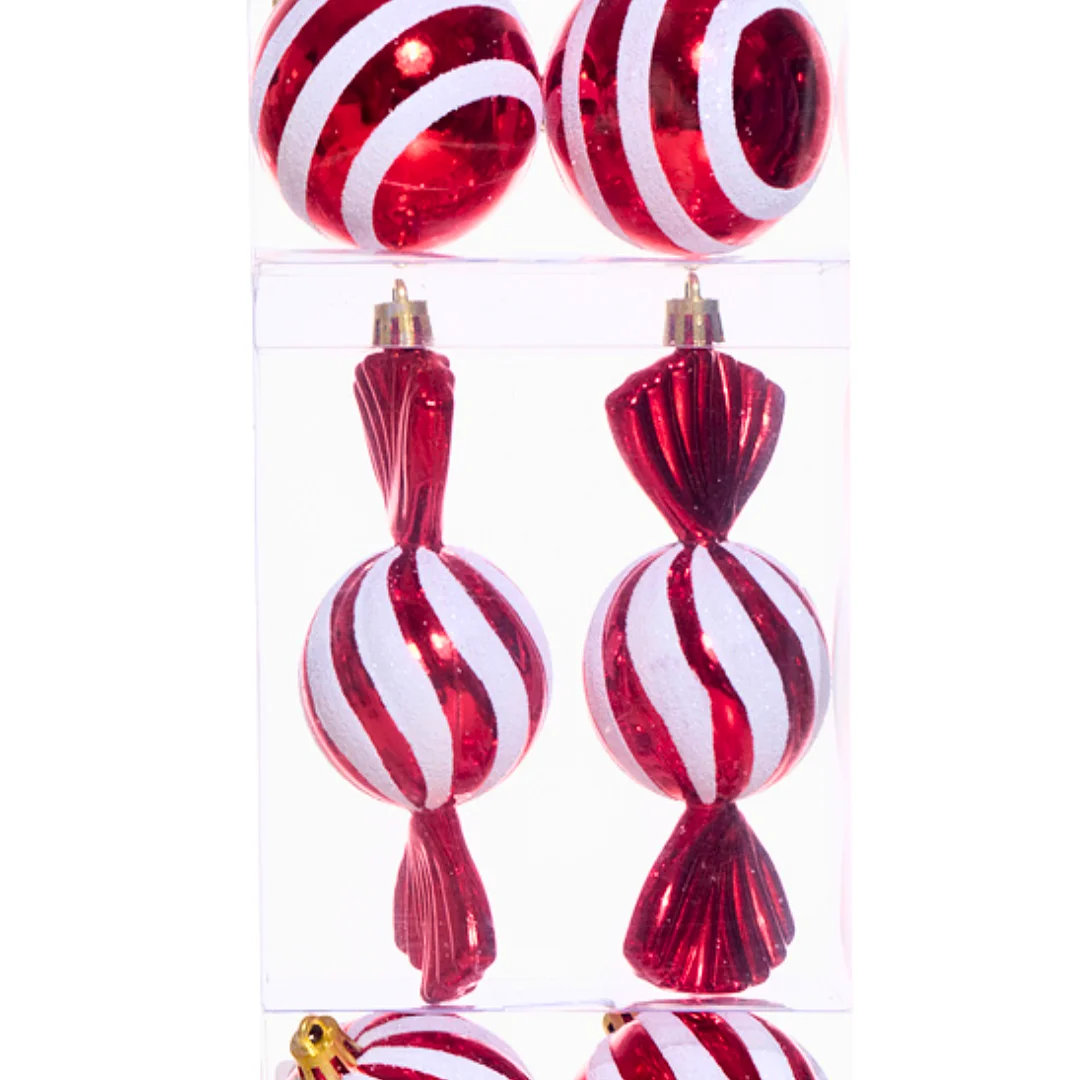 Compra Juego de Ornamentos Dulces Rojo-Blanco *6 Unidades en Partymax. Bogotá. Imagen #2.