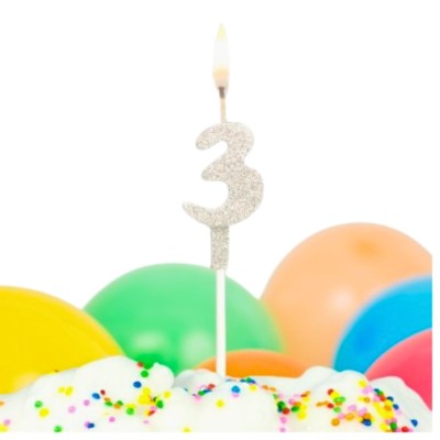 Compra aquí Vela Brillante Palo Largo Numero 3 #1