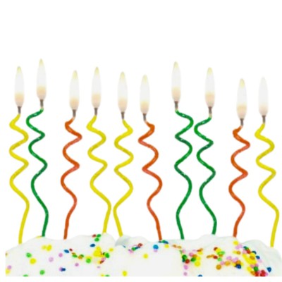 Compra aquí Vela Espiral Verde /Naranja /Amarillo *10 Unidades #1