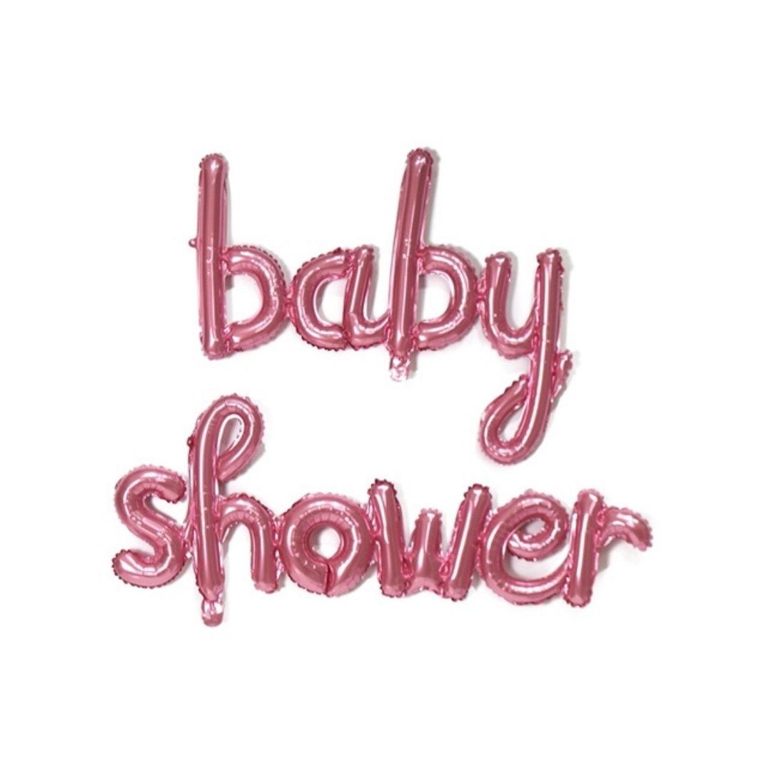 Compra Letrero Cursiva Baby Shower Rosado en Partymax. Bogotá. Imagen #1.