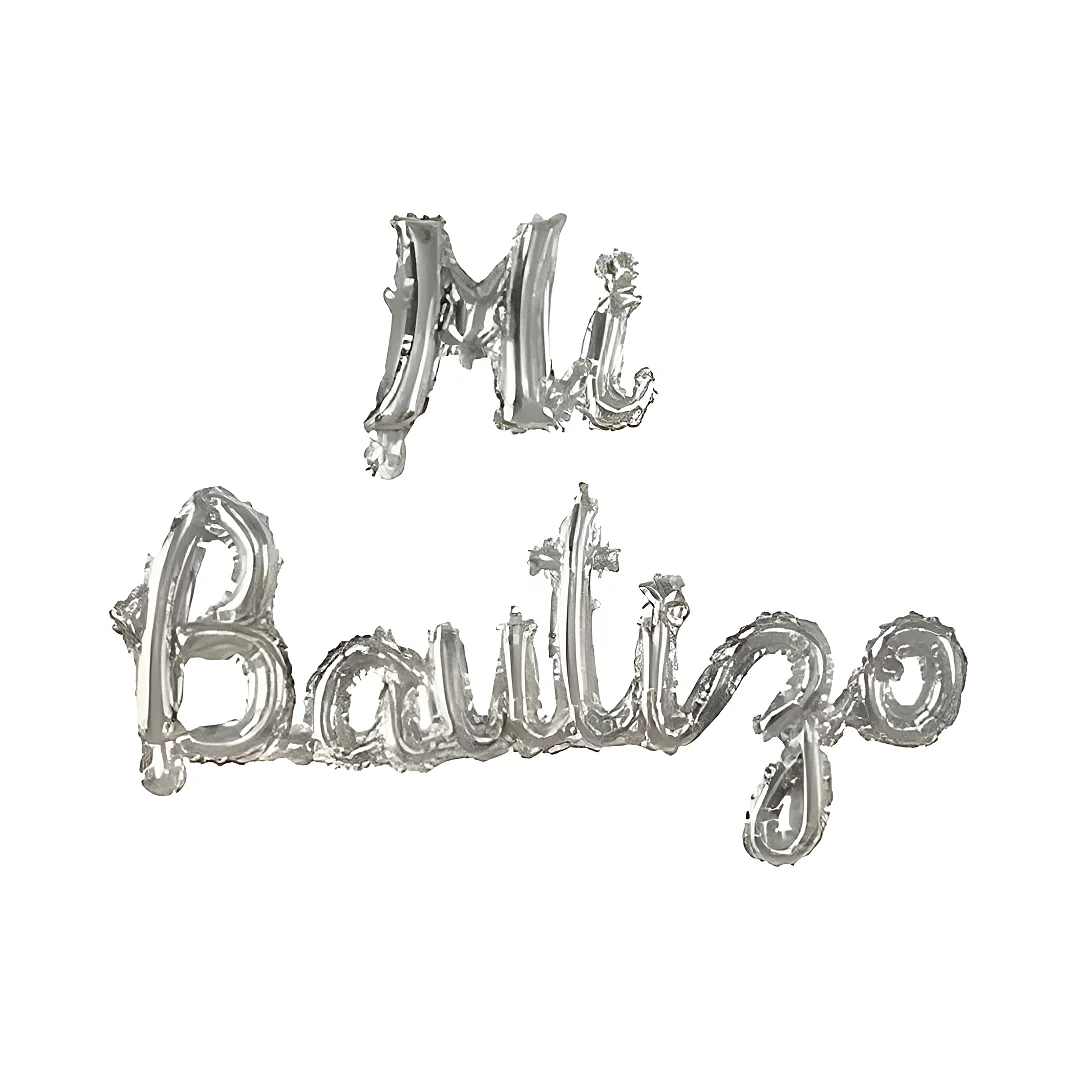 Compra Aviso Bautizo Plateado *1.5 Metros en Partymax. Bogotá. Imagen #1.