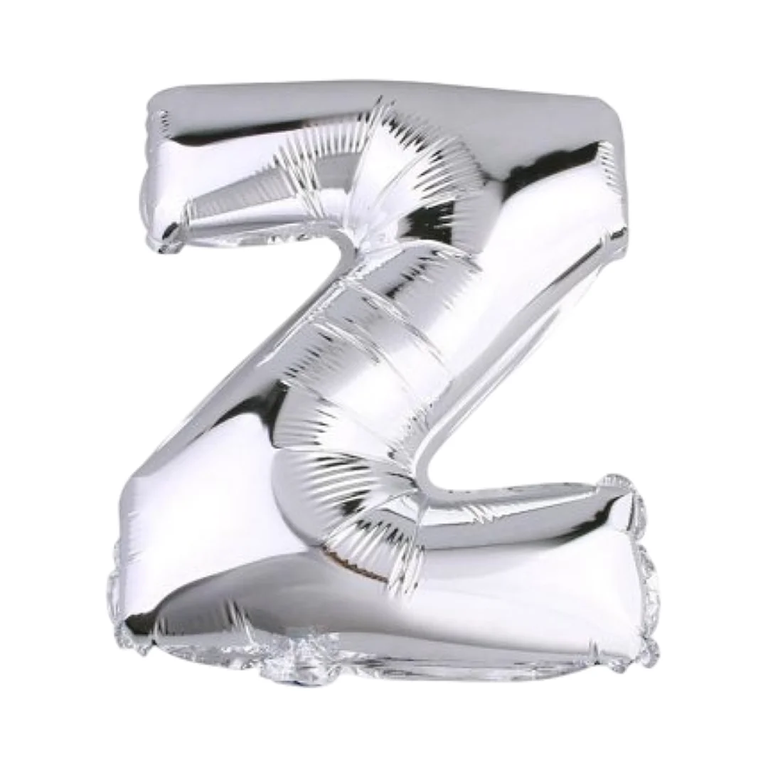 Compra Globo Metalizado de 40Cms Letra Z Plateado en Partymax. Bogotá. Imagen #1.