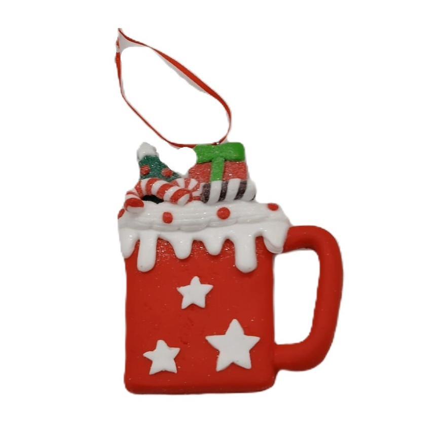Compra Adorno Navideño Tasa Chocolate en Partymax. Bogotá. Imagen #1.