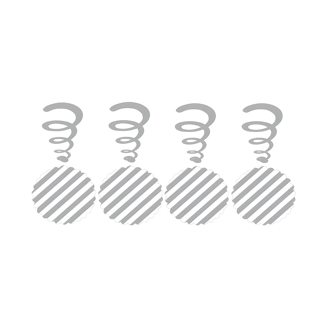 Compra Espiral Rayas Blanco/Plateado *4 Unidades en Partymax. Bogotá. Imagen #1.