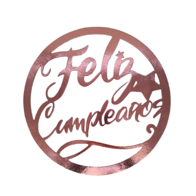 Compra Topper para Pared Feliz Cumplaños Oro Rosa en Partymax. Bogotá. Imagen #1.