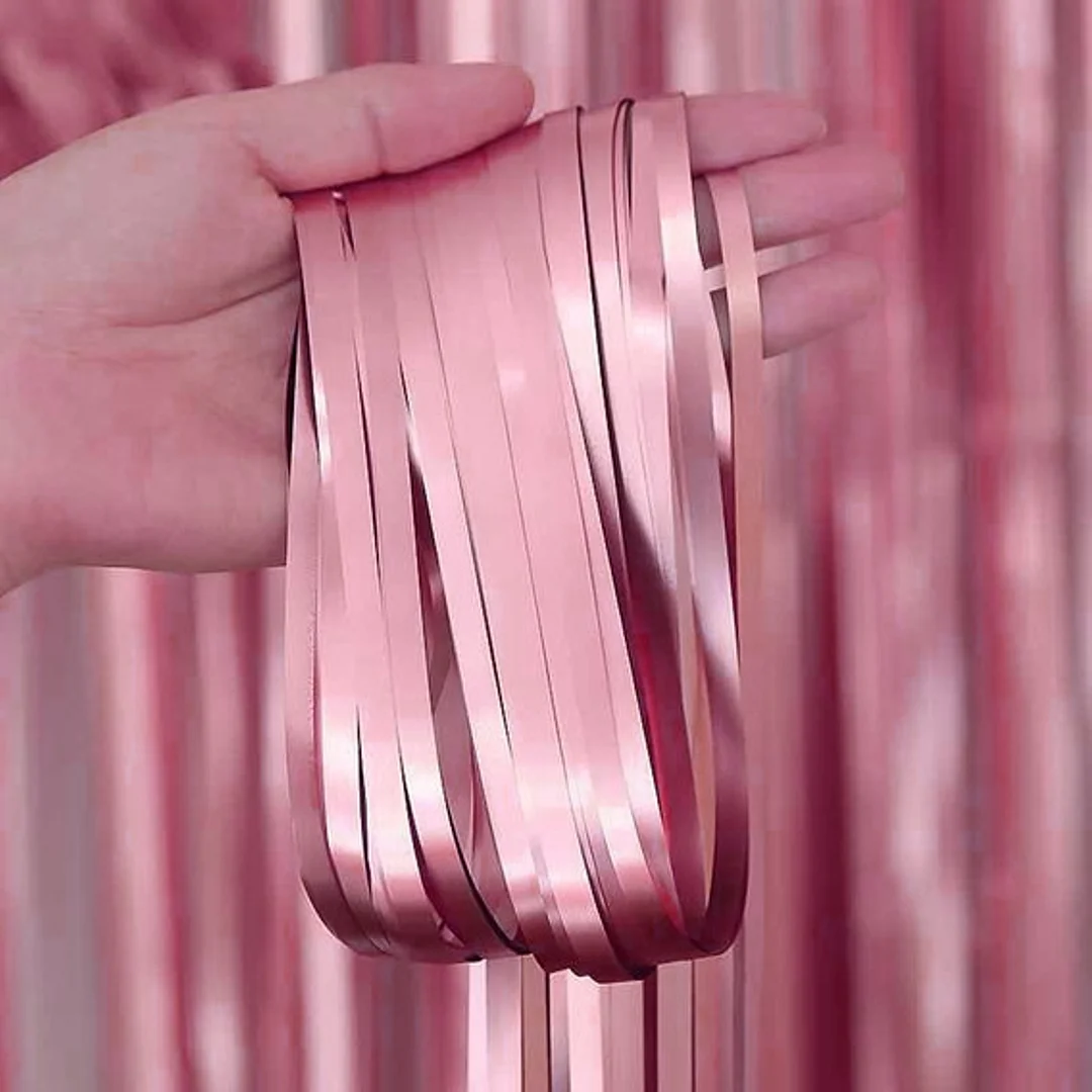 Compra Cortina Mate Rosada de 1.90 * 1.20 Mtrs en Partymax. Bogotá. Imagen #1.