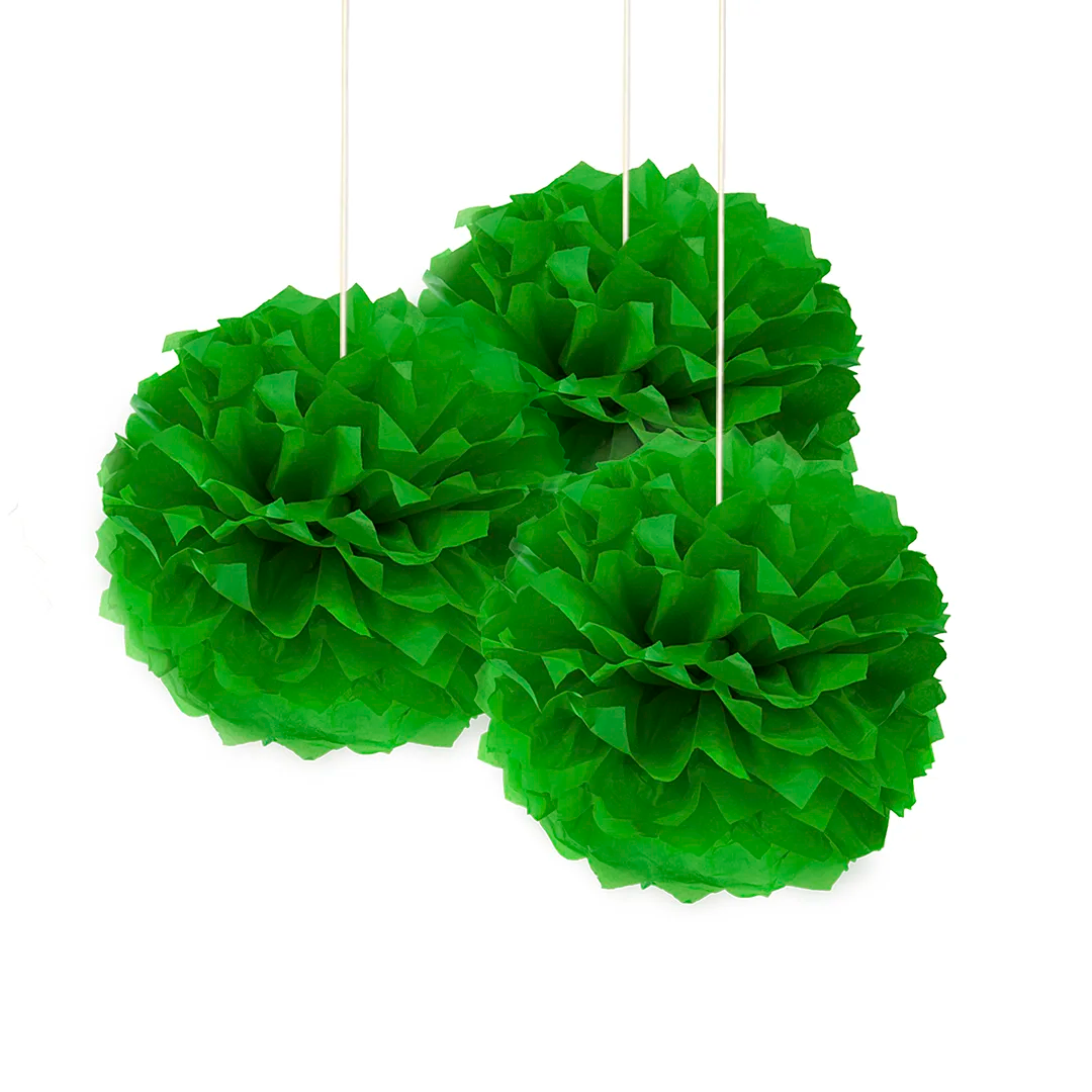 Compra aquí Pompom Decorativo Verde Esmeralda *3 Unidades #1
