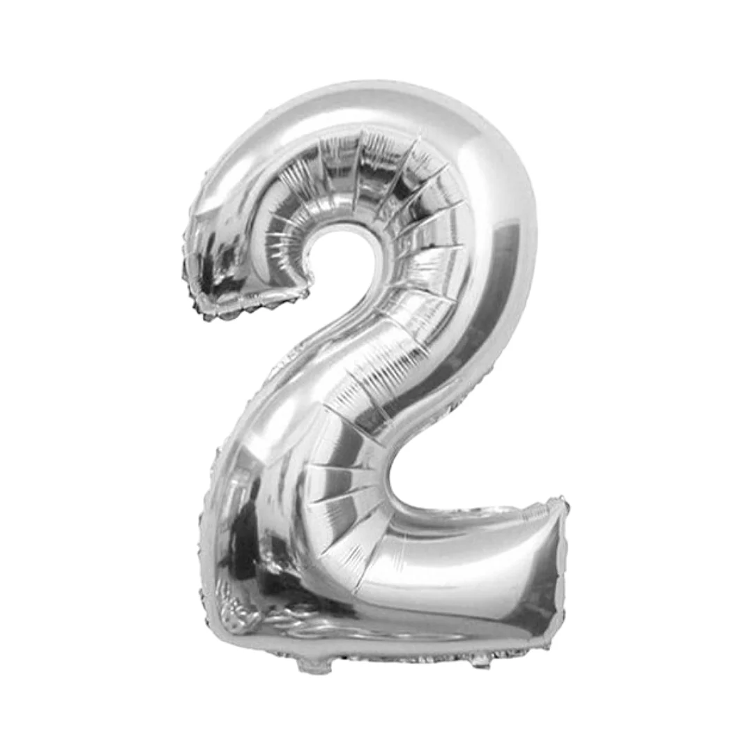 Compra Globo Metalizado de 40Cms # 2 Plateado en Partymax. Bogotá. Imagen #1.