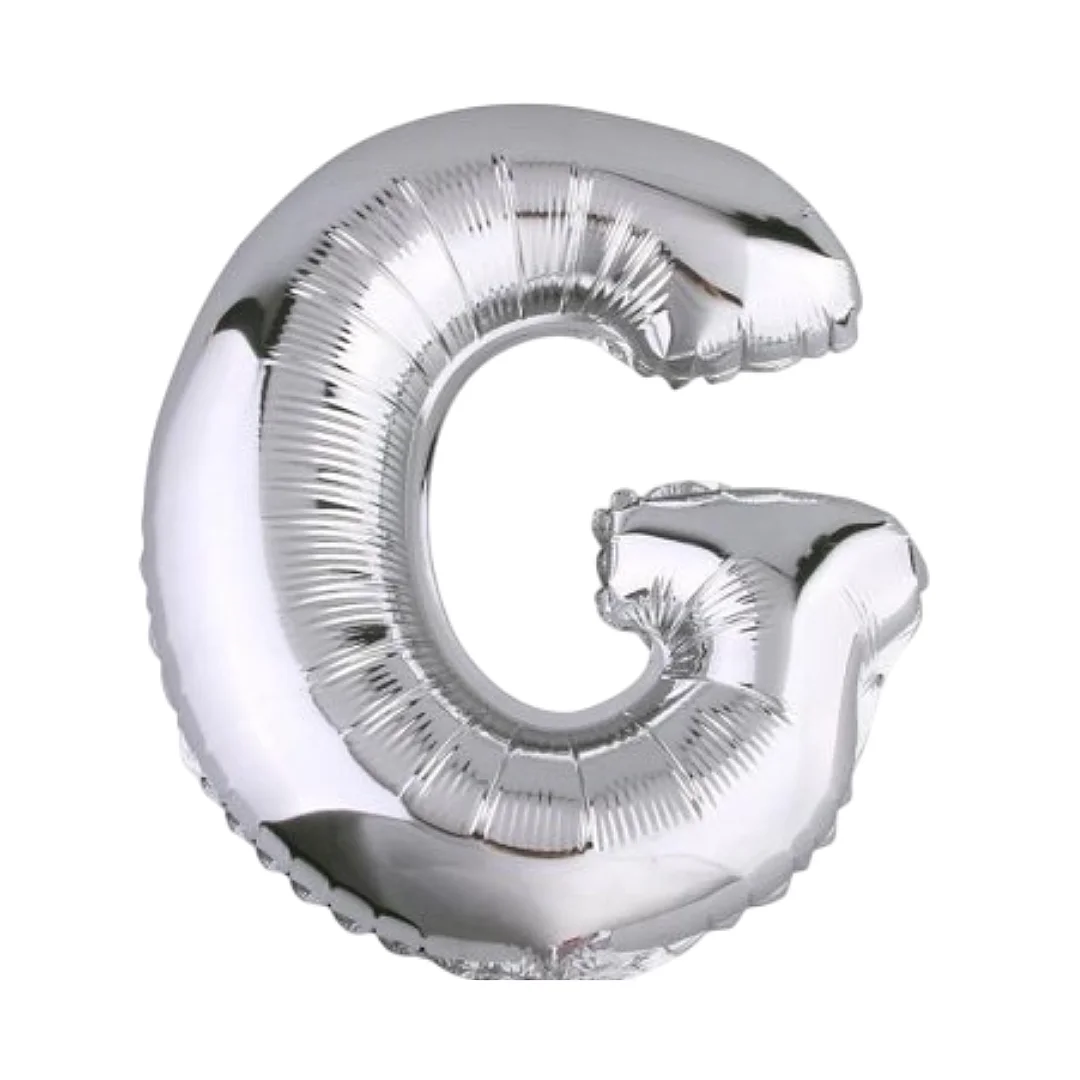 Compra Globo Metalizado de 40Cms Letra G Plateado en Partymax. Bogotá. Imagen #1.