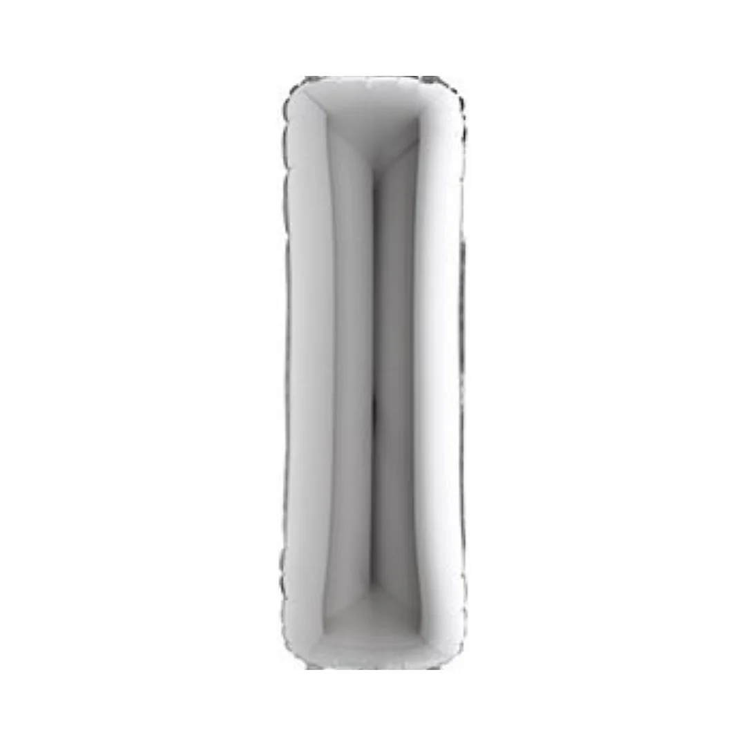 Compra aquí Globo Metalizado de 40Cms Letra I Plateado #1