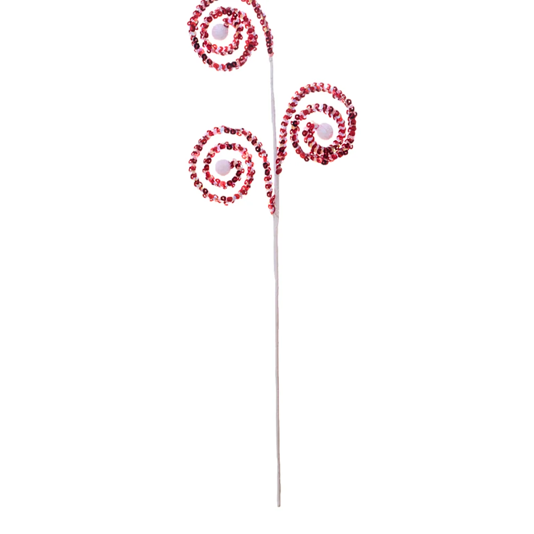 Compra Pick Navideño Caramelo Con Lentejuelas Rojo-Blanco en Partymax. Bogotá. Imagen #1.