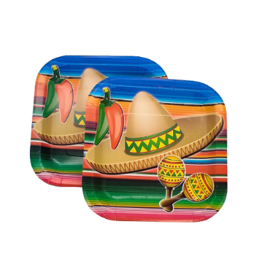 Compra aquí Plato Cuadrado Mexicano *10 Unidades #1