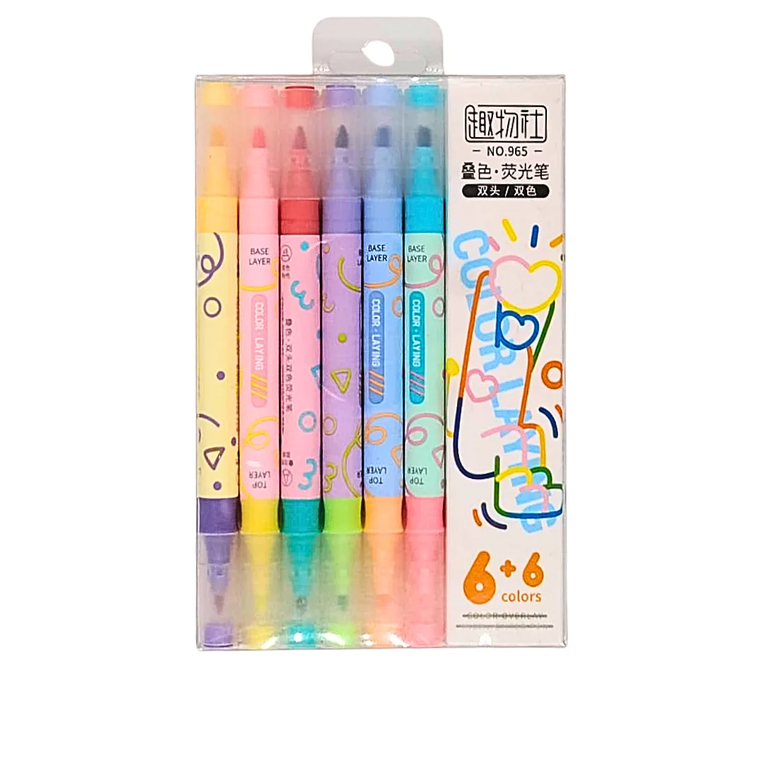 Compra Caja de Resaltadores Doble Punta *8 Unidades en Partymax. Bogotá. Imagen #1.