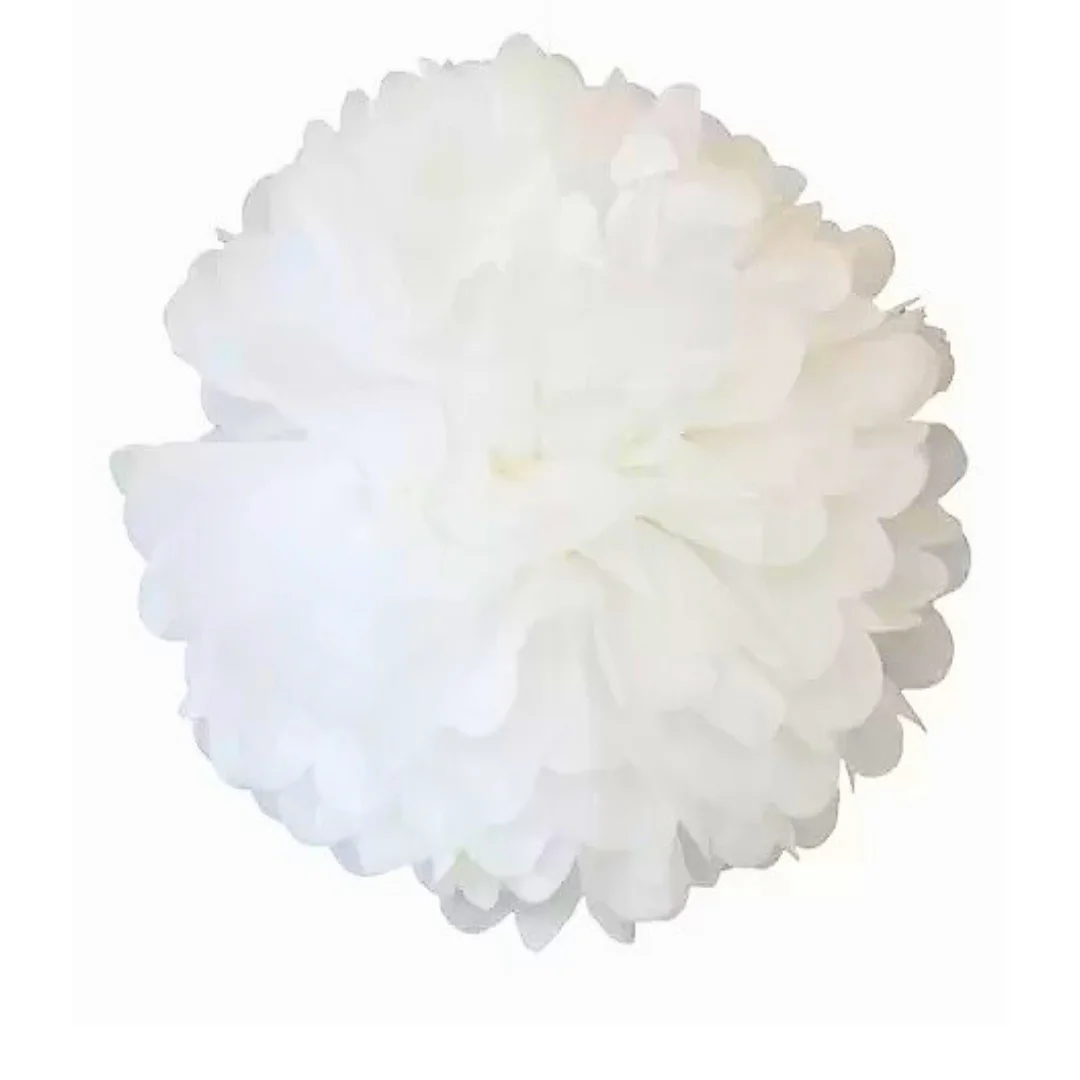 Compra Pompom Blanco de 35Cm *2 Unidades en Partymax. Bogotá. Imagen #1.
