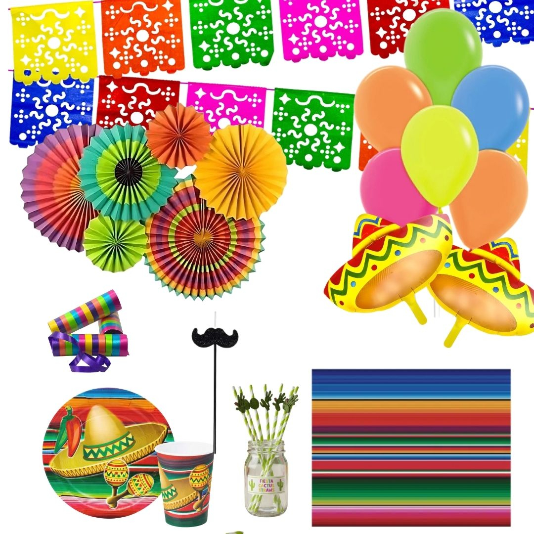 Compra Kit Decorativo Mexicano para 10 Personas en Partymax. Bogotá. Imagen #1.