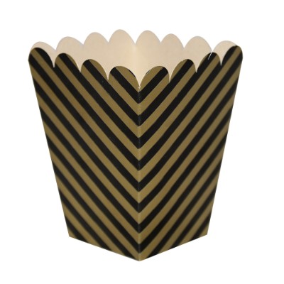 Compra Crispetera Rayas Dorado/Negro *6 Unidades en Partymax. Bogotá. Imagen #1.