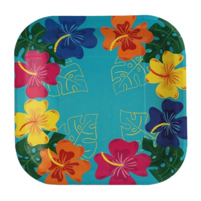 Compra Plato Cuadrado 6" Tropical *10 Unidades en Partymax. Bogotá. Imagen #1.