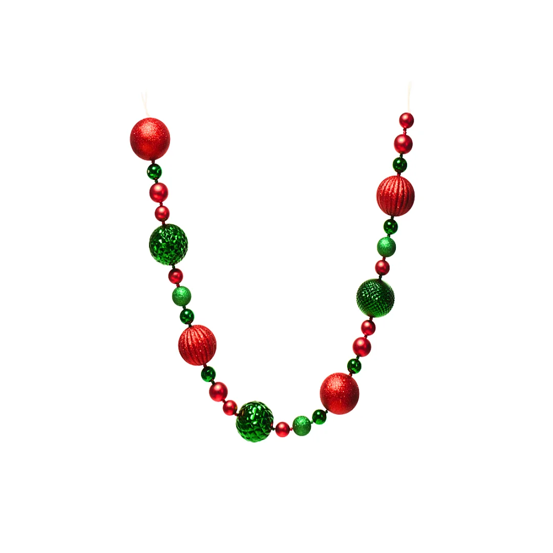 Compra Guirnalda de Esferas Grandes Verde-Roja *180Cm en Partymax. Bogotá. Imagen #1.