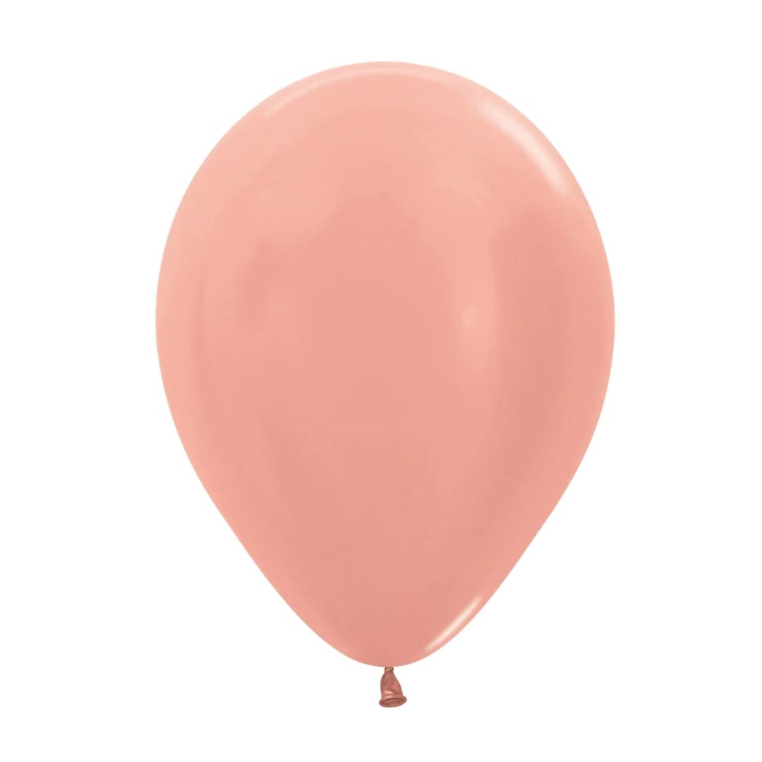 Compra Globo R-12 Metal Dorado Rosa *12 Unid en Partymax. Bogotá. Imagen #1.