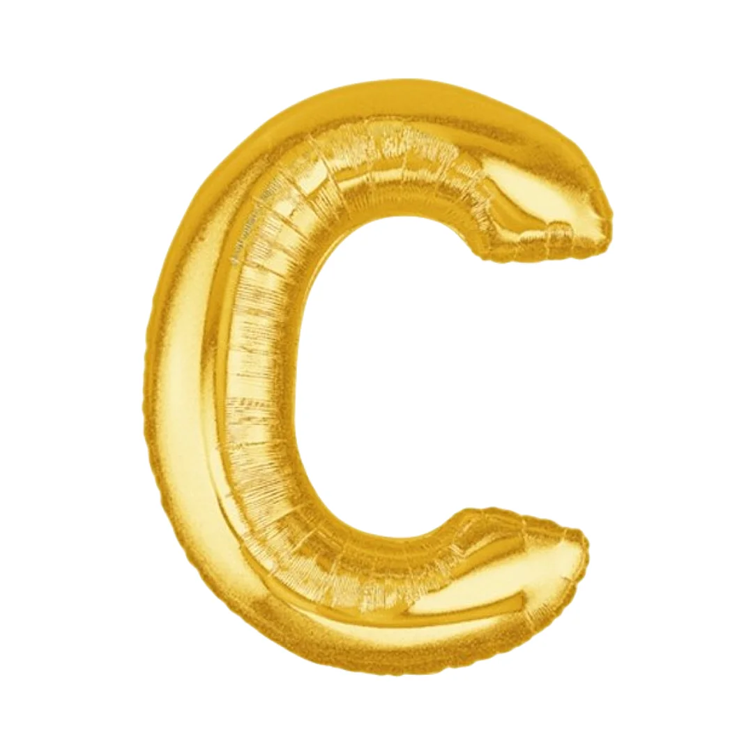 Compra aquí Globo Metalizado de 40Cms Letra C Dorado #1