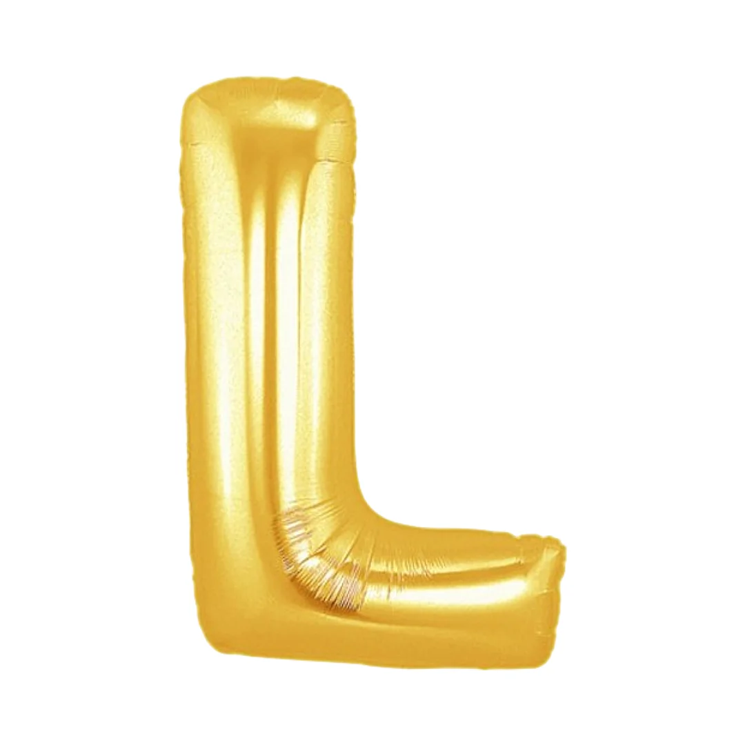 Compra aquí Globo Metalizado de 40Cms Letra L Dorado #1