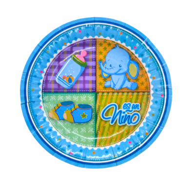Compra Plato Redondo 7" Es Un Niño Elefante *12 Unidades en Partymax. Bogotá. Imagen #1.