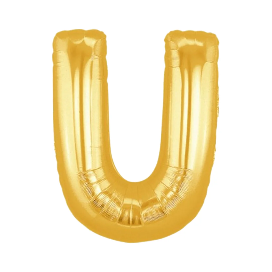 Compra Globo Metalizado de 40Cms Letra U Dorado en Partymax. Bogotá. Imagen #1.